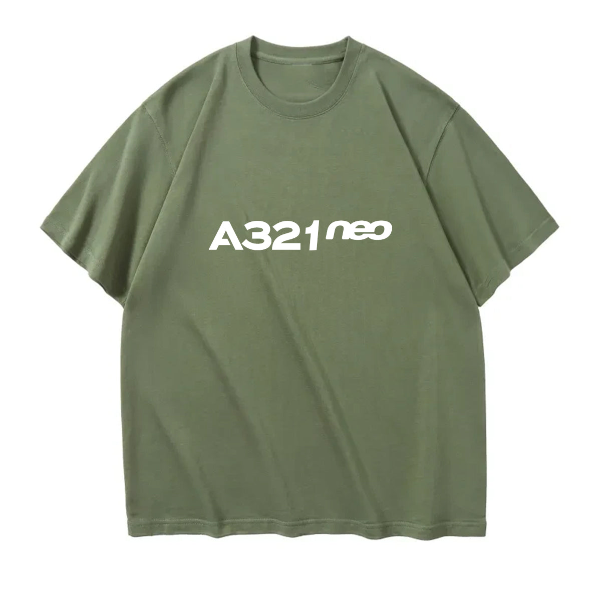 A321neo & Text Designed Relax Fit T-Shirts