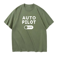 Thumbnail for Auto Pilot Off Designed Relax Fit T-Shirts