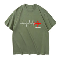 Thumbnail for Aviation Heartbeats Designed Relax Fit T-Shirts