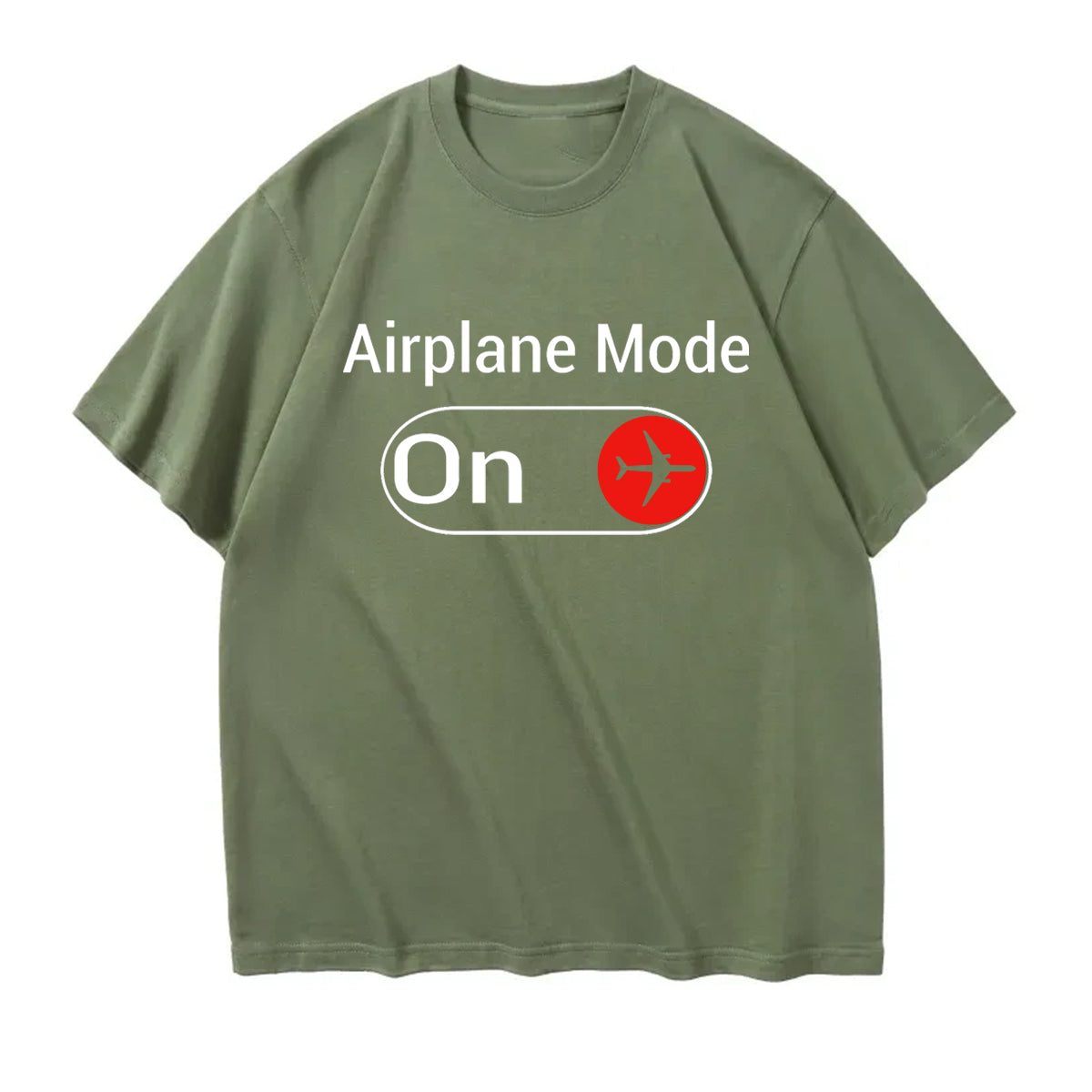 Airplane Mode On Designed Relax Fit T-Shirts