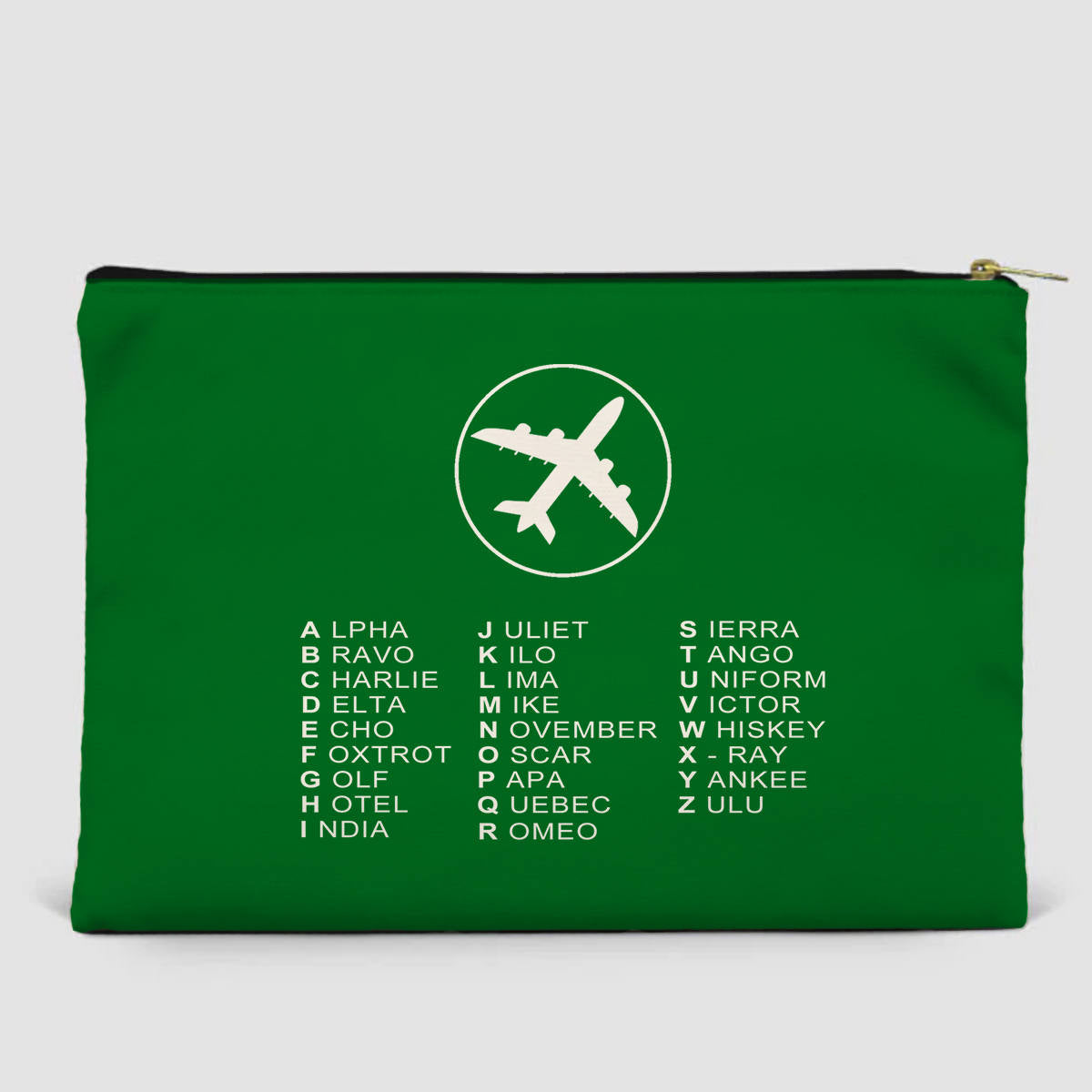 Aviation Alphabet 2 Designed Zipper Pouch