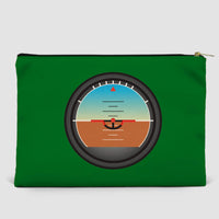Thumbnail for Airplane Instruments (Gyro Horizon) Designed Zipper Pouch