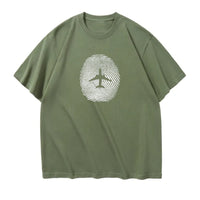 Thumbnail for Aviation Finger Print Designed Relax Fit T-Shirts