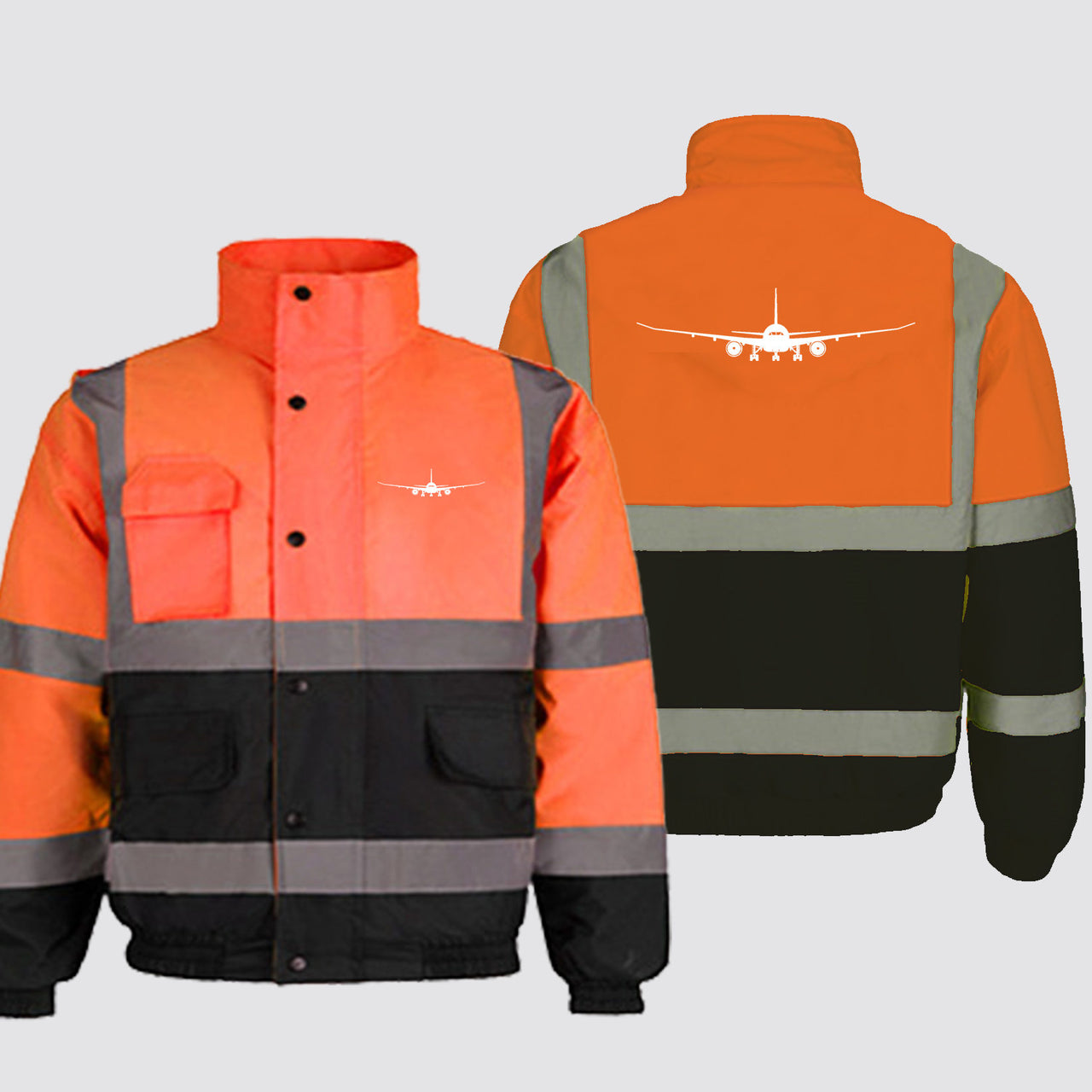 Boeing 787 Silhouette Designed Reflective Winter Jackets