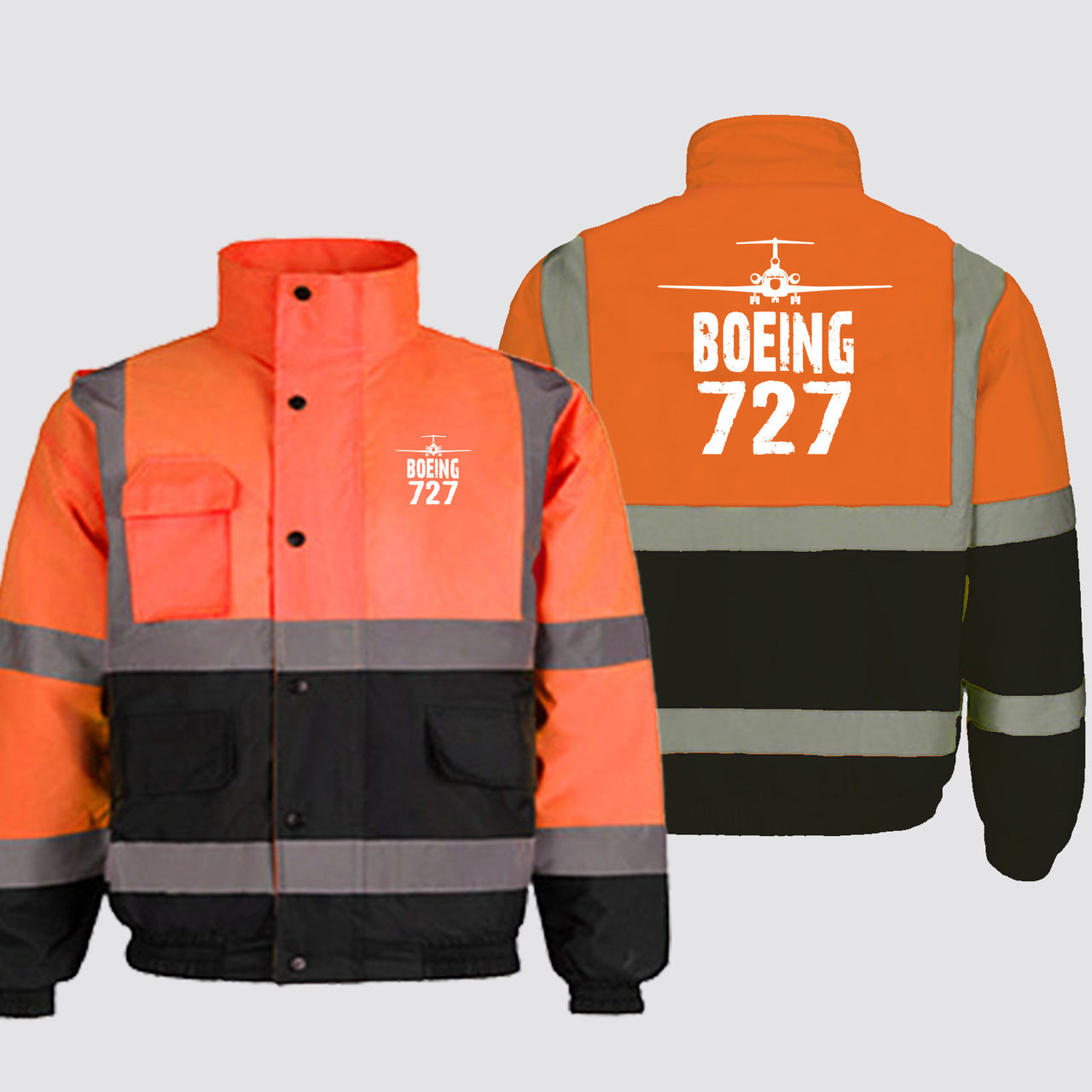 Boeing 727 & Plane Designed Reflective Winter Jackets