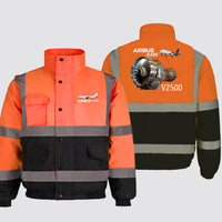 Thumbnail for Airbus A320 & V2500 Engine Designed Reflective Winter Jackets