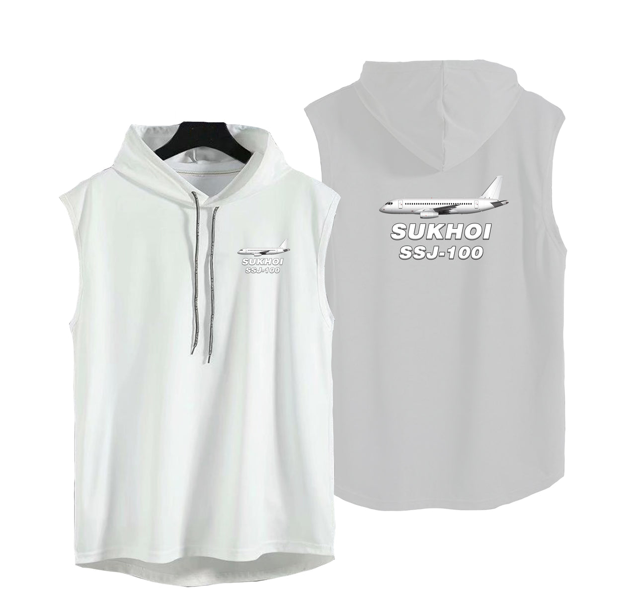 Sukhoi Superjet 100 Designed Hooded Tank Tops