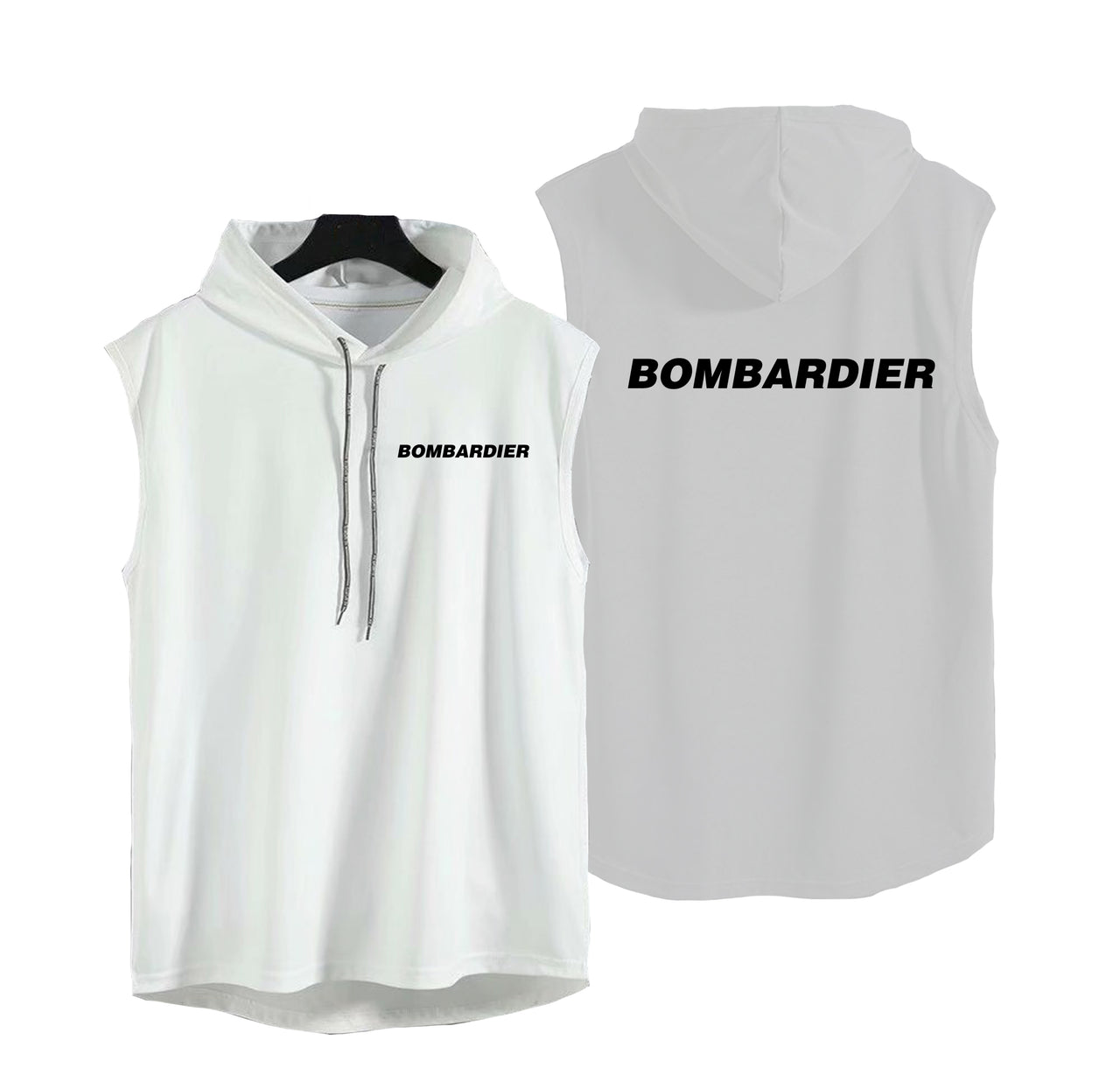 Bombardier & Text Designed Hooded Tank Tops