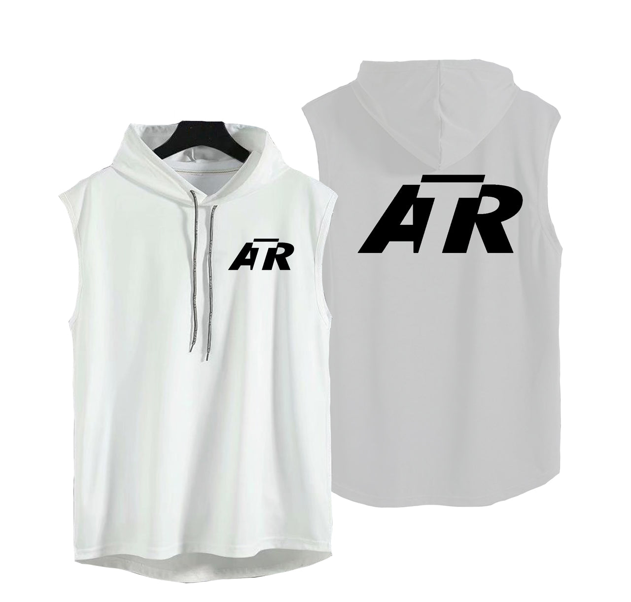 ATR & Text Designed Hooded Tank Tops