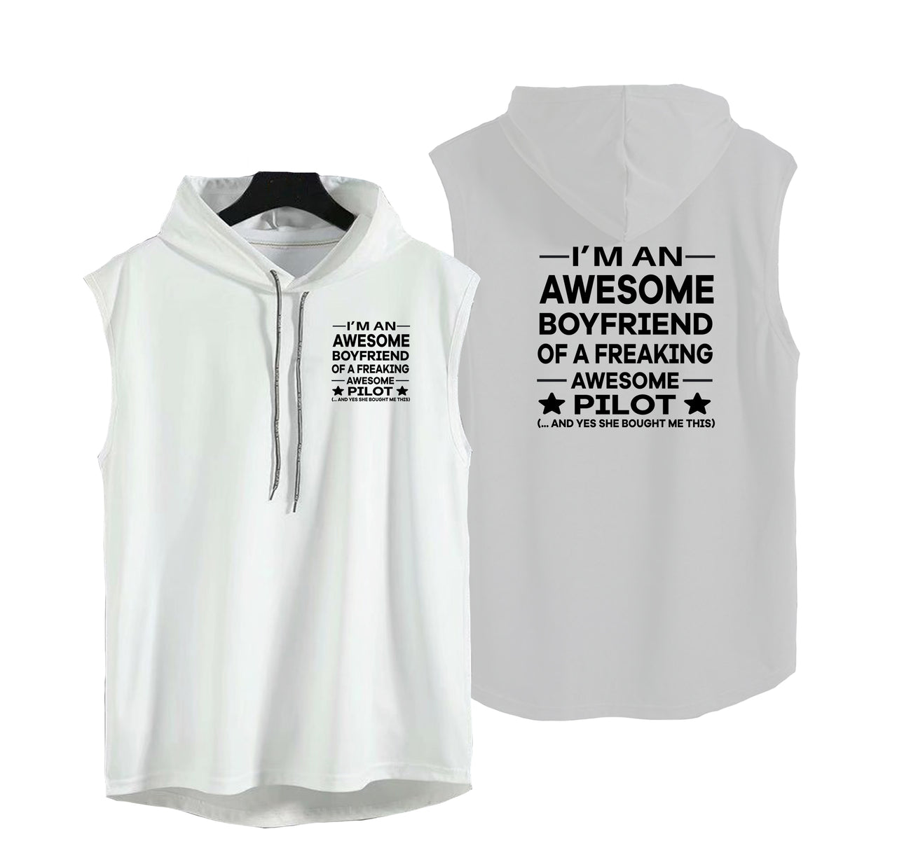 I am an Awesome Boyfriend Designed Hooded Tank Tops