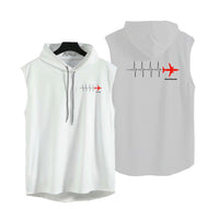 Thumbnail for Aviation Heartbeats Designed Hooded Tank Tops