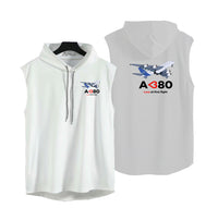 Thumbnail for Airbus A380 Love at first flight Designed Hooded Tank Tops