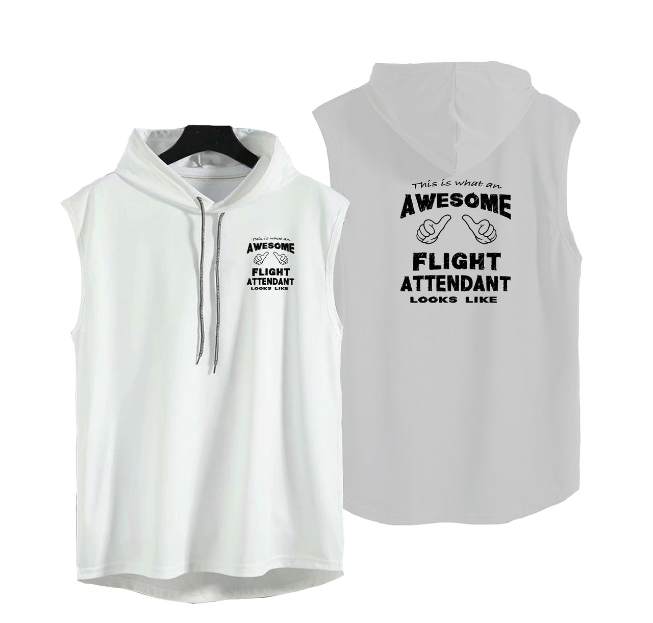 Flight Attendant Designed Hooded Tank Tops