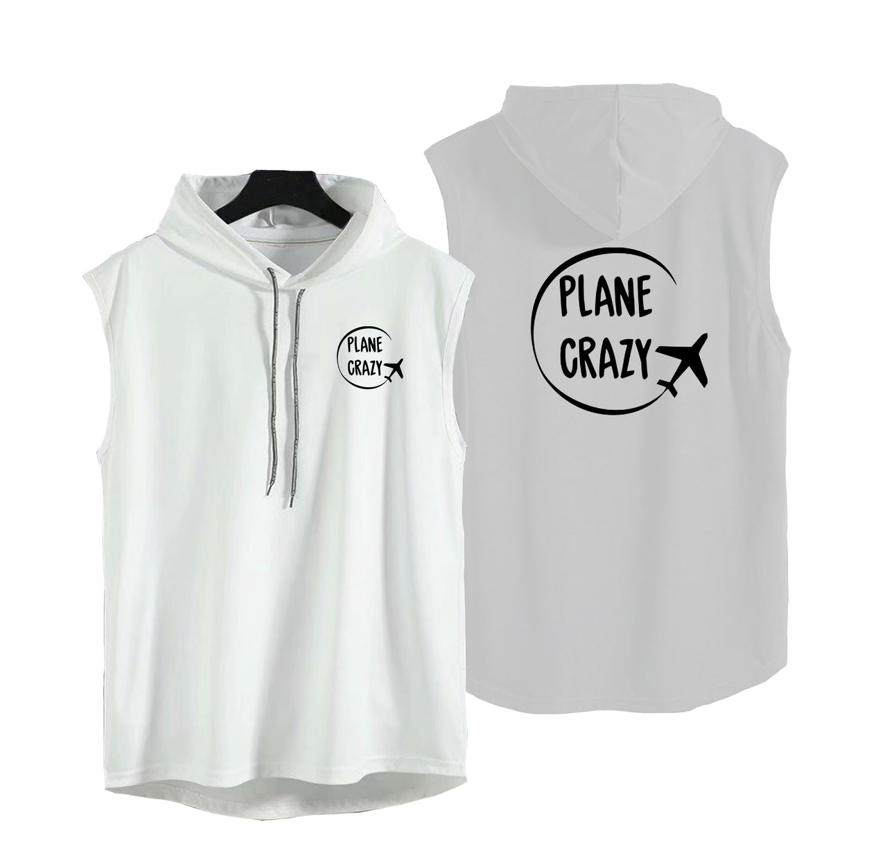 Plane Crazy Designed Hooded Tank Tops