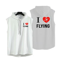 Thumbnail for I Love Flying Designed Hooded Tank Tops