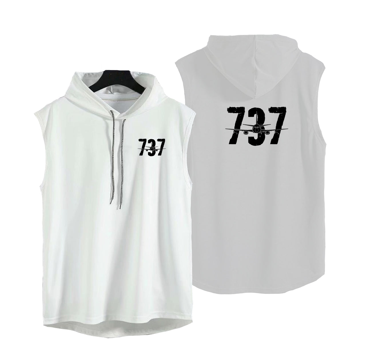 Boeing 737 Designed Designed Hooded Tank Tops