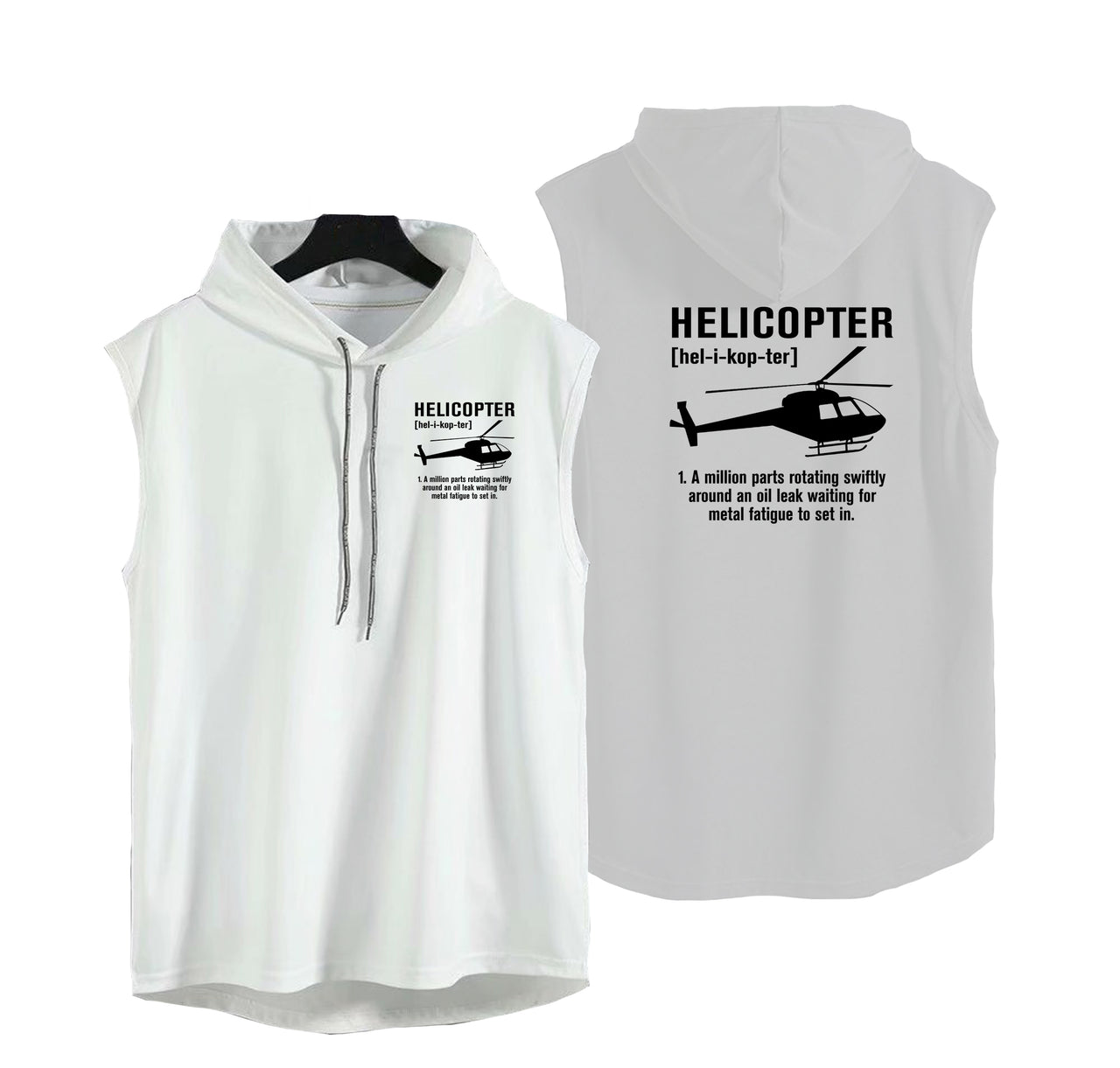 Helicopter [Noun] Designed Hooded Tank Tops