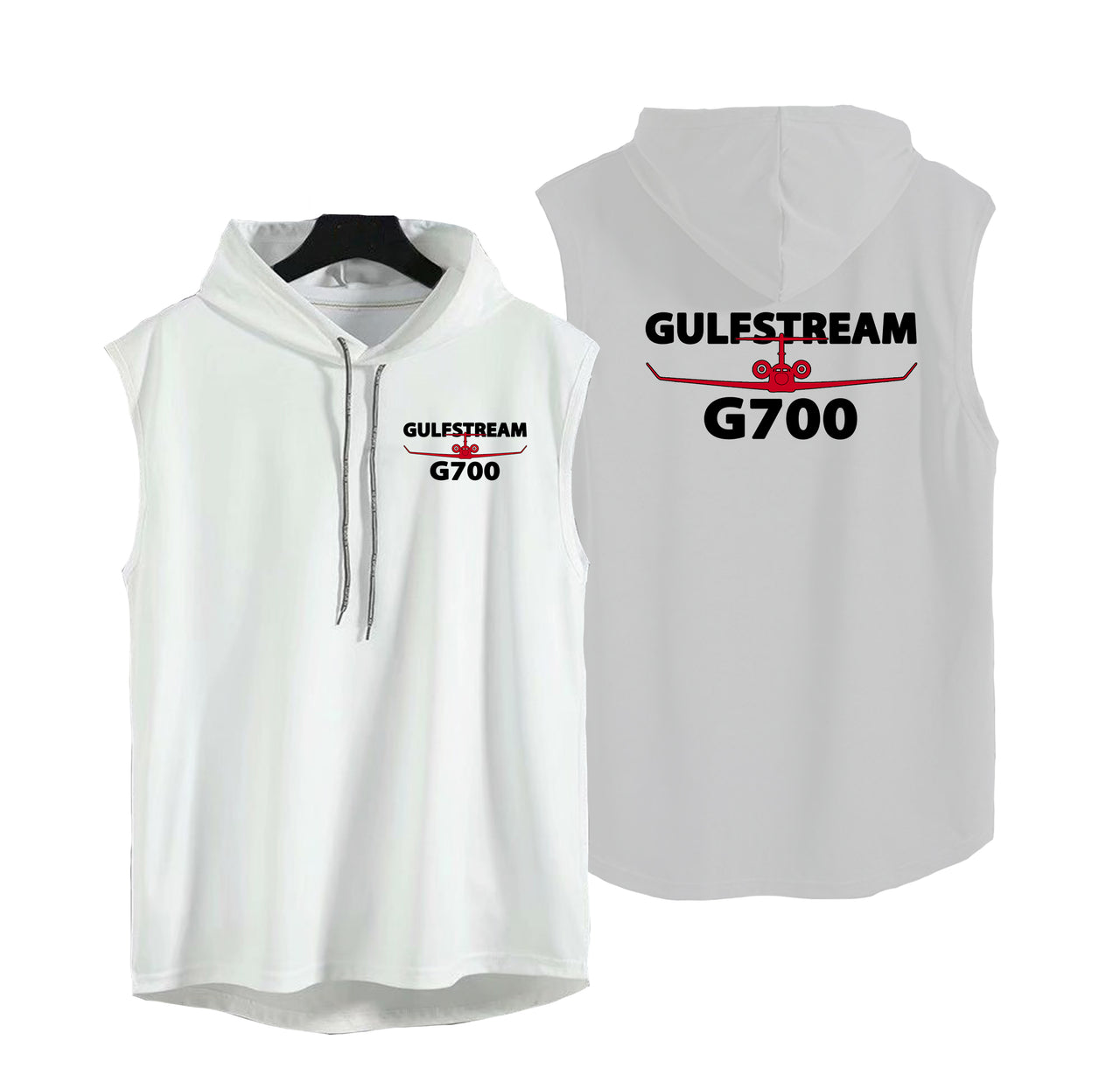 Amazing Gulfstream G700 Designed Hooded Tank Tops