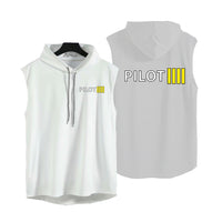 Thumbnail for Pilot & Stripes (4 Lines) Designed Hooded Tank Tops