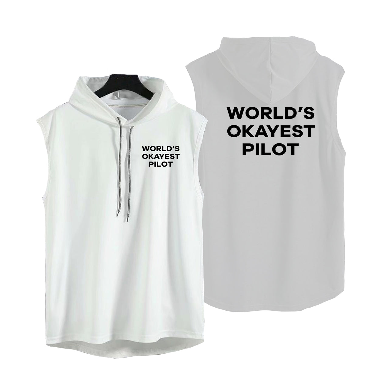 World's Okayest Pilot Designed Hooded Tank Tops