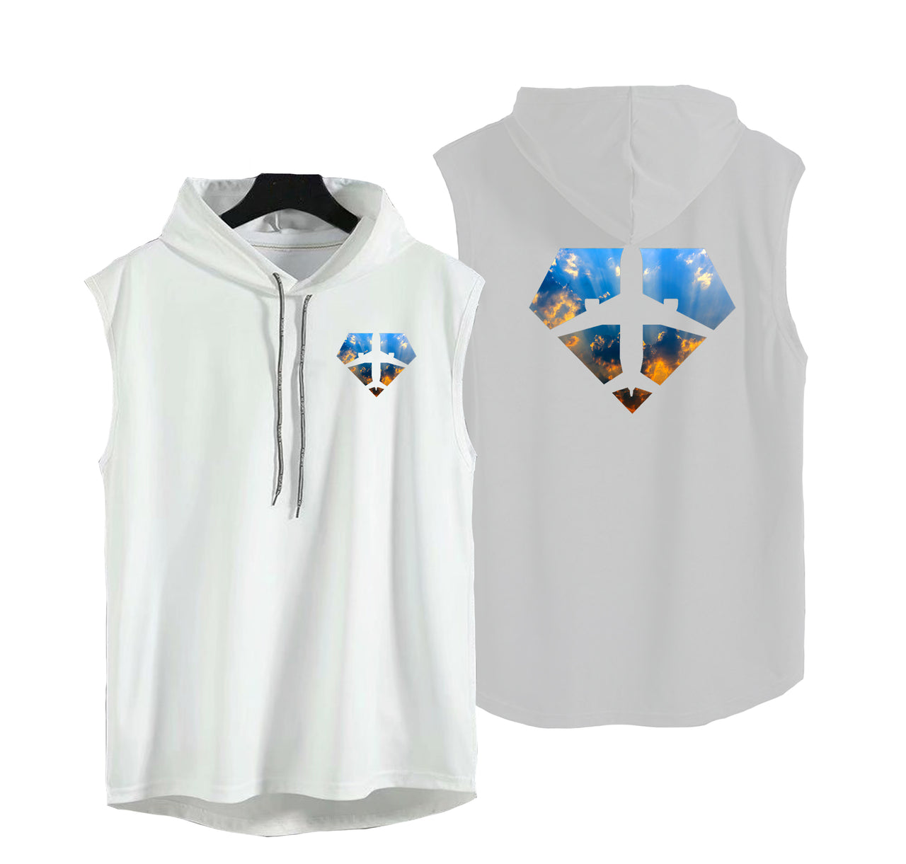 Supermen of The Skies (Sunrise) Designed Hooded Tank Tops