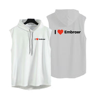 Thumbnail for I Love Embraer Designed Hooded Tank Tops