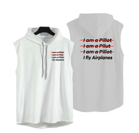 Thumbnail for I Fly Airplanes Designed Hooded Tank Tops