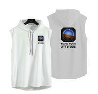 Thumbnail for Mind Your Attitude Designed Hooded Tank Tops