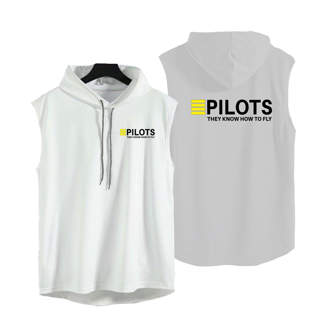 Pilots They Know How To Fly Designed Hooded Tank Tops