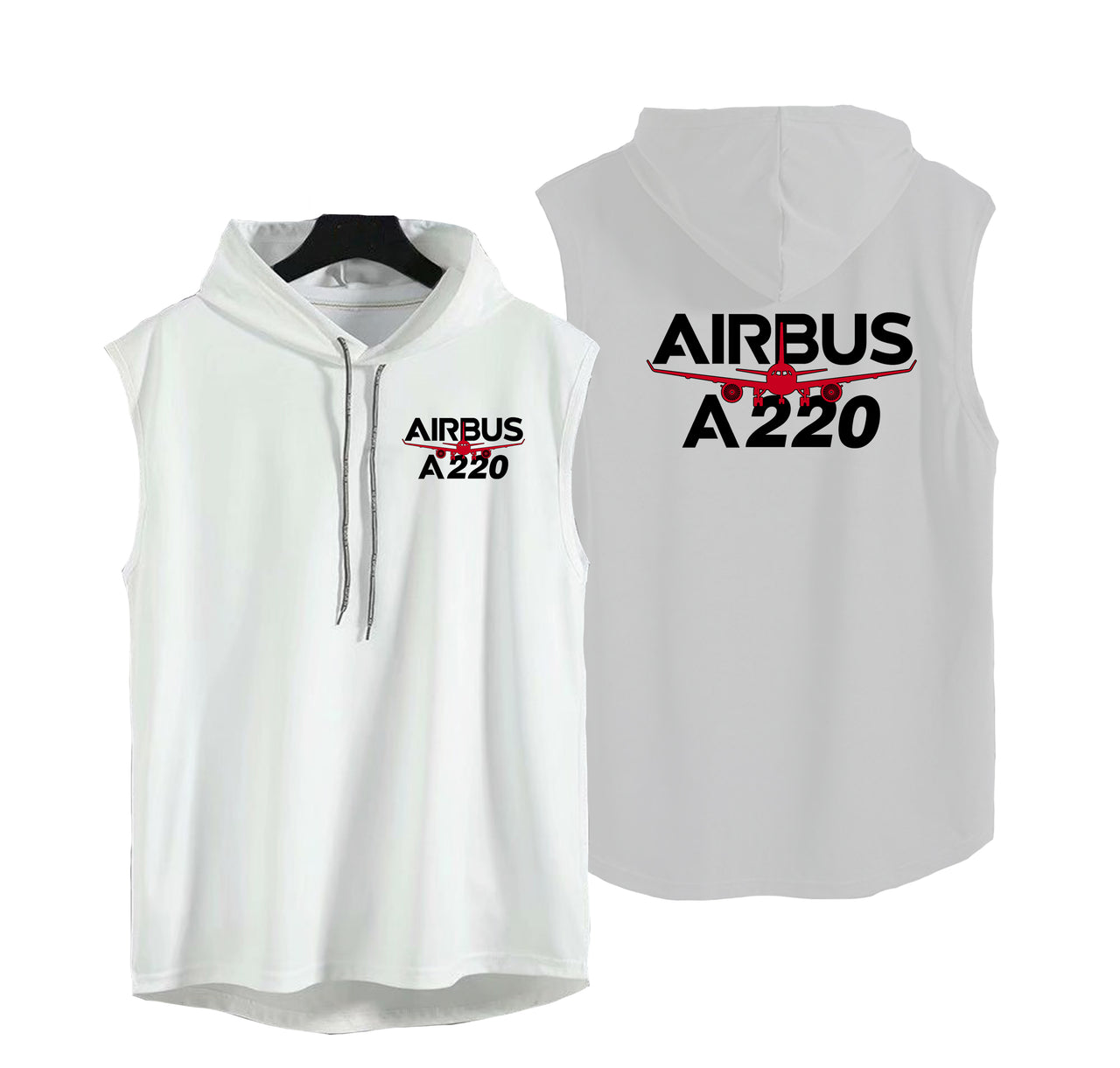 Amazing Airbus A220 Designed Hooded Tank Tops