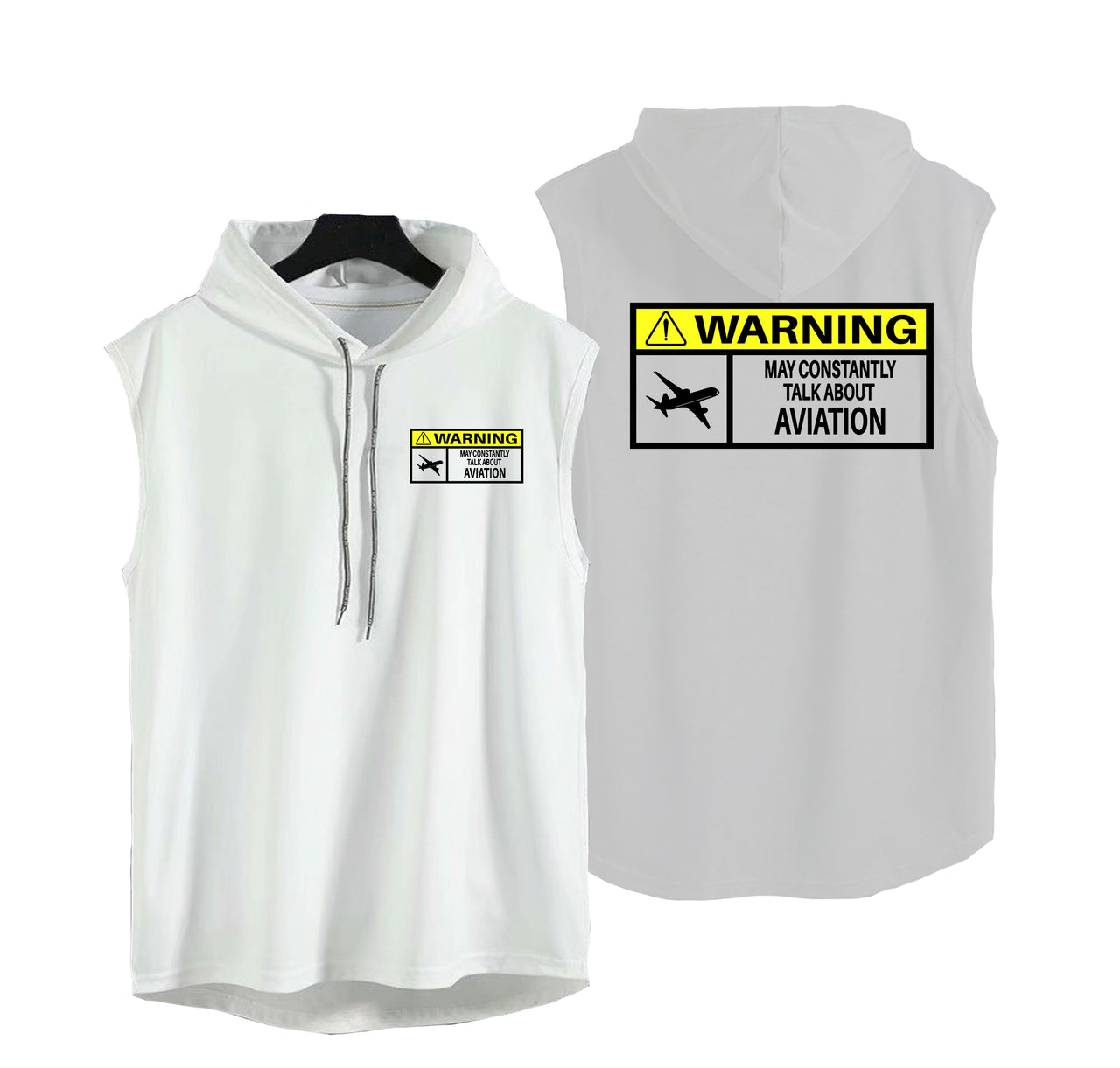 Warning May Constantly Talk About Aviation Designed Hooded Tank Tops