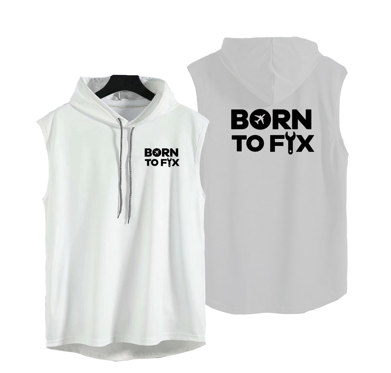 Born To Fix Airplanes Designed Hooded Tank Tops