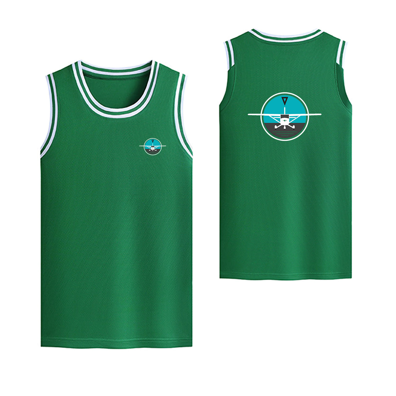 Cessna & Gyro Designed Basketball Style Sports Tank Tops