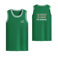 Thumbnail for I Fix Airplanes Designed Basketball Style Sports Tank Tops