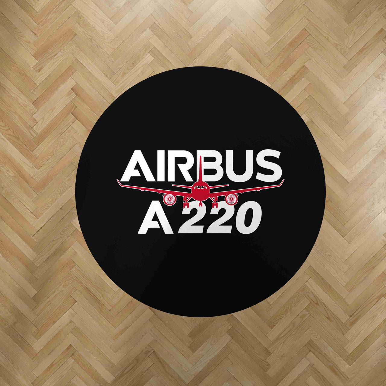 Amazing Airbus A220 Designed Carpet & Floor Mats (Round)