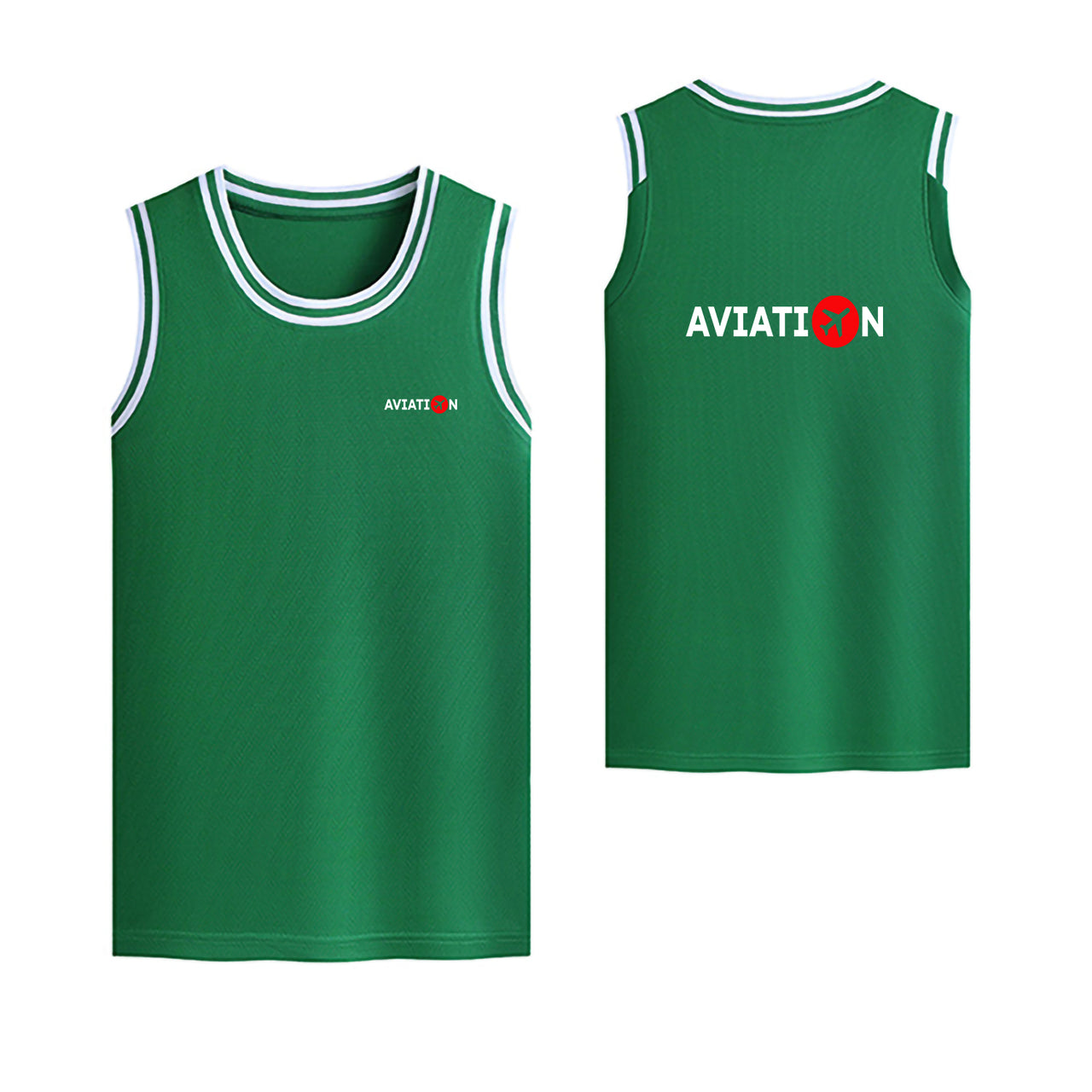 Aviation Designed Basketball Style Sports Tank Tops