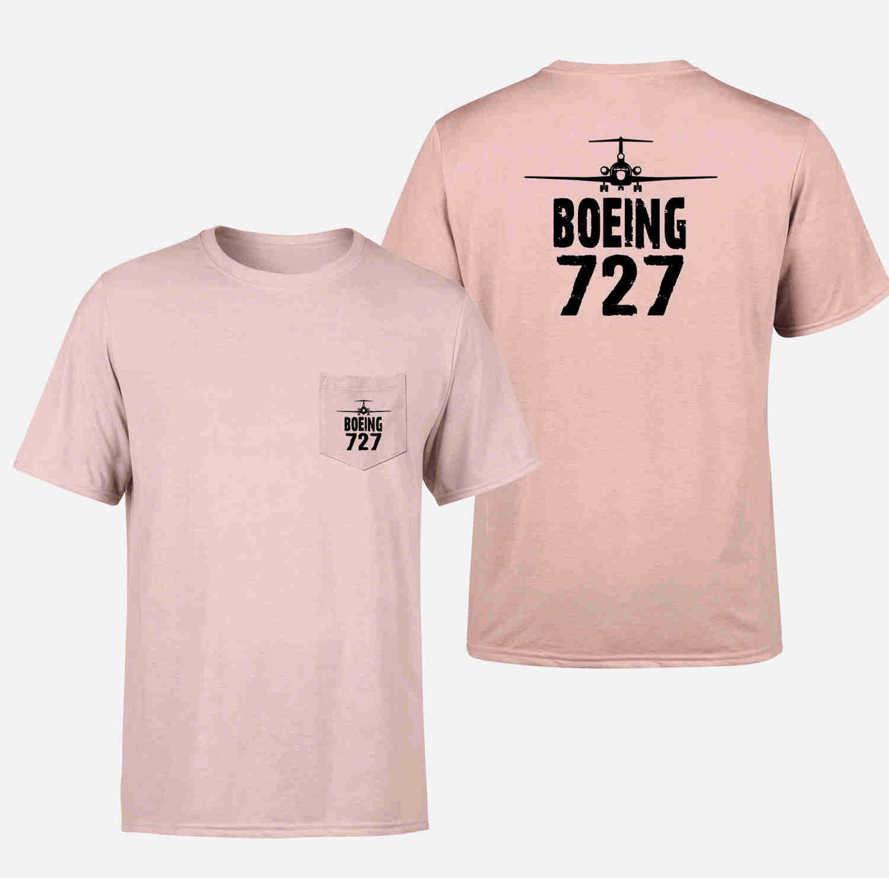 Boeing 727 & Plane Designed Pocket T-Shirts