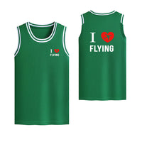 Thumbnail for I Love Flying Designed Basketball Style Sports Tank Tops