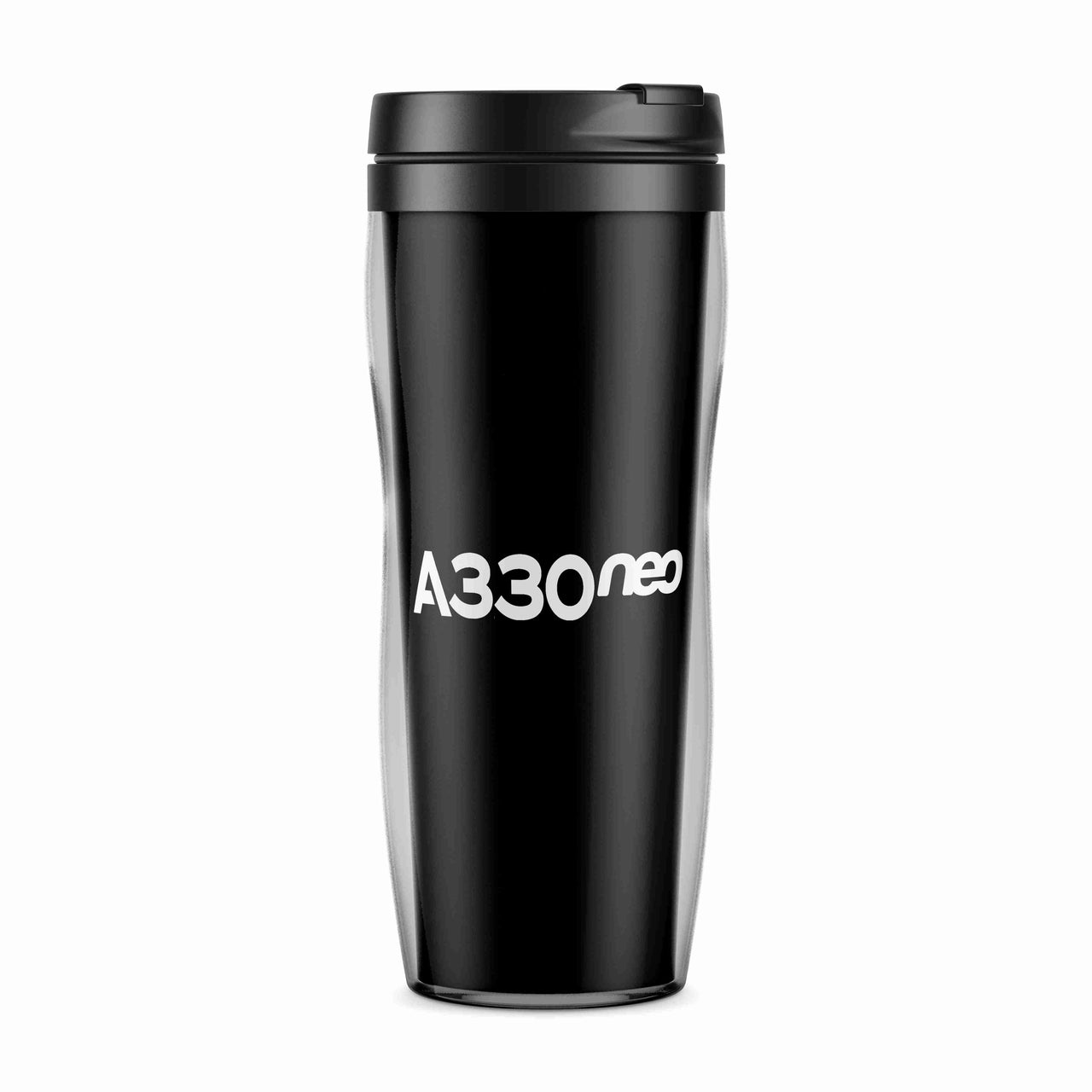 A330neo & Text Designed Plastic Travel Mugs