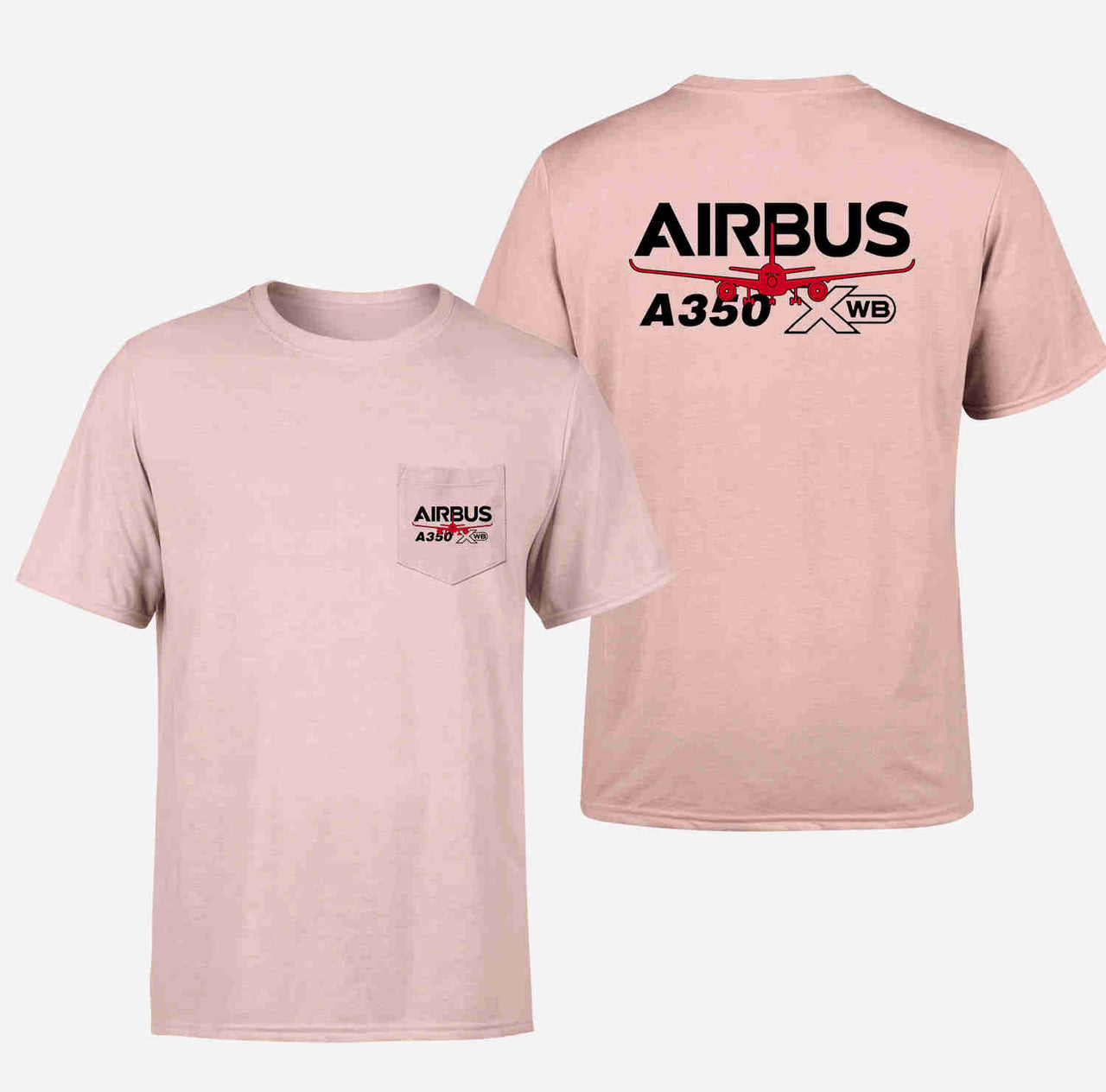 Amazing Airbus A350 XWB Designed Pocket T-Shirts