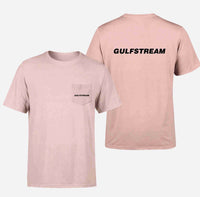 Thumbnail for Gulfstream & Text Designed Pocket T-Shirts