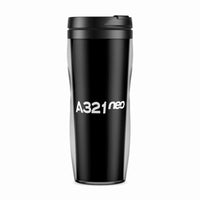 Thumbnail for A321neo & Text Designed Plastic Travel Mugs