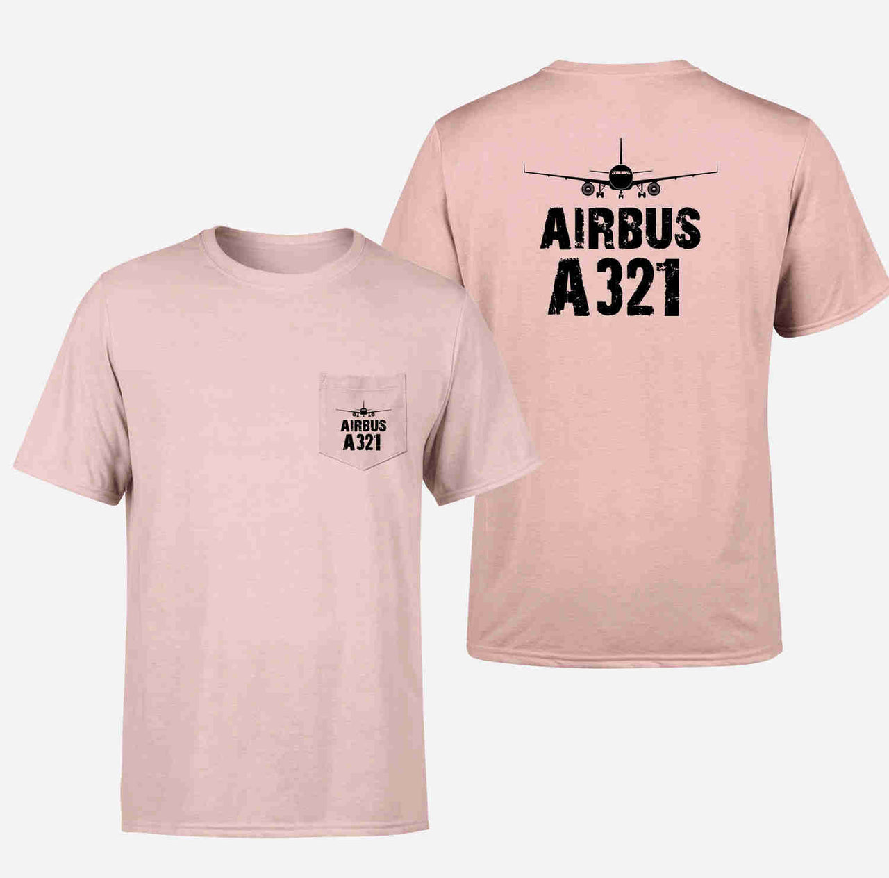 Airbus A321 & Plane Designed Pocket T-Shirts