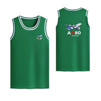 Thumbnail for Airbus A380 Love at first flight Designed Basketball Style Sports Tank Tops