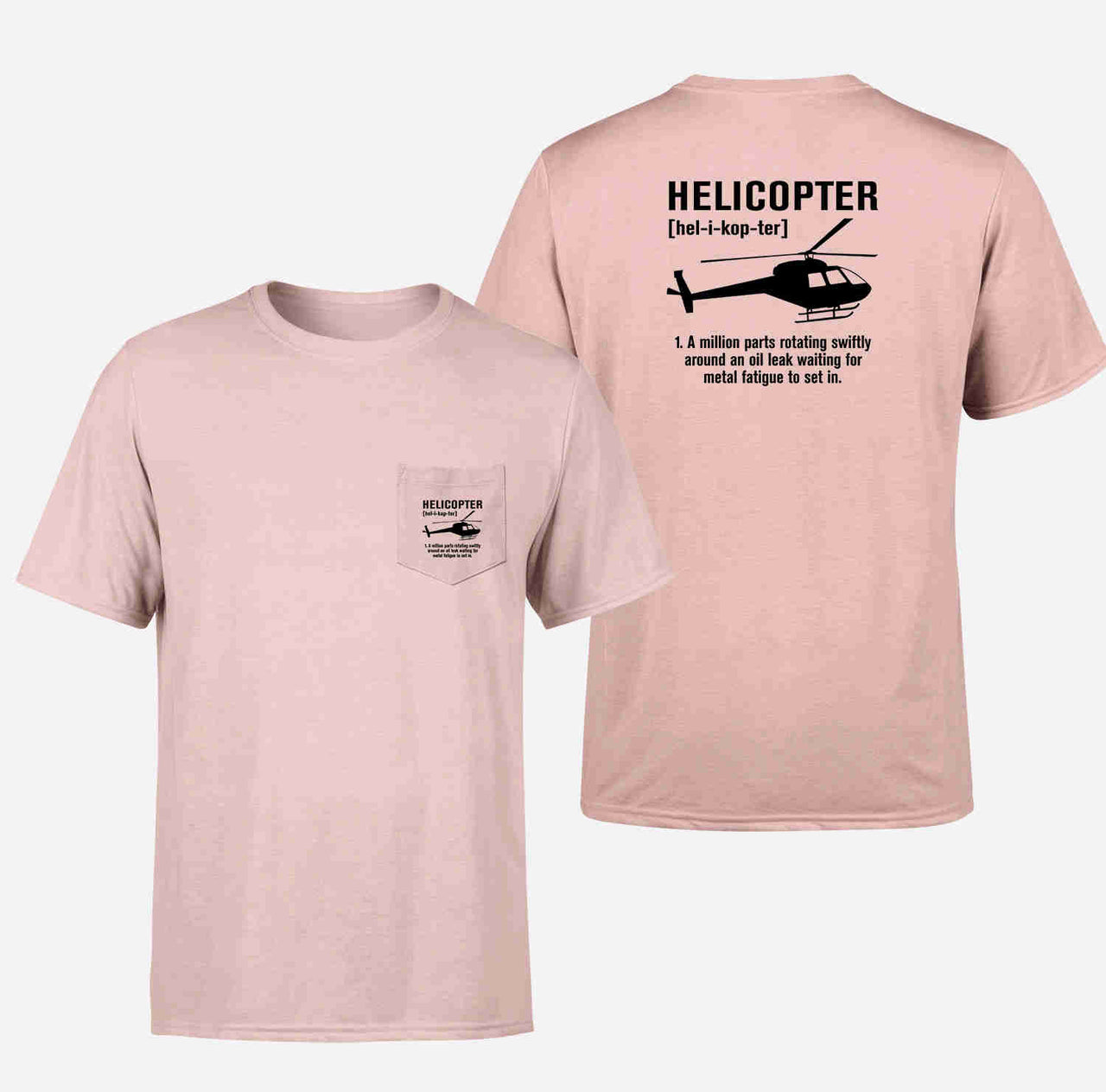 Helicopter [Noun] Designed Pocket T-Shirts