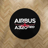 Thumbnail for Amazing Airbus A320neo Designed Carpet & Floor Mats (Round)