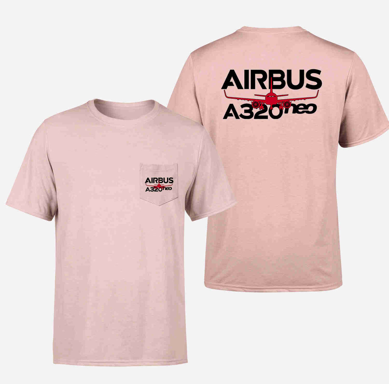 Amazing Airbus A320neo Designed Pocket T-Shirts