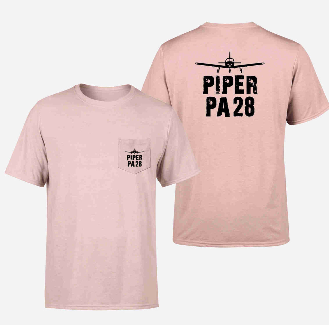 Piper PA28 & Plane Designed Pocket T-Shirts