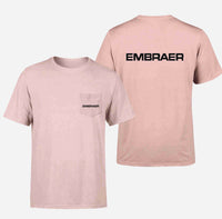 Thumbnail for Embraer & Text Designed Pocket T-Shirts