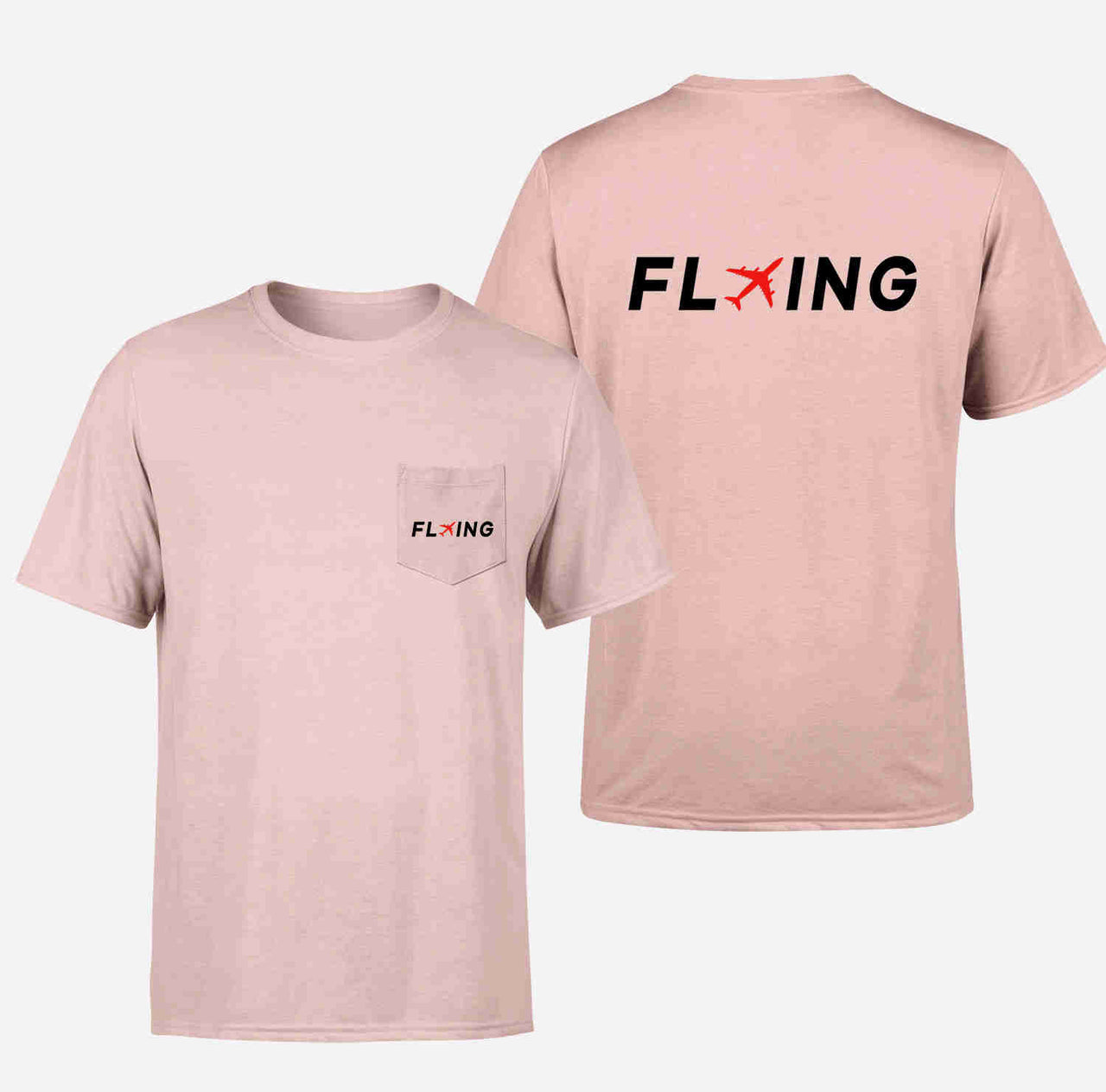 Flying Designed Pocket T-Shirts